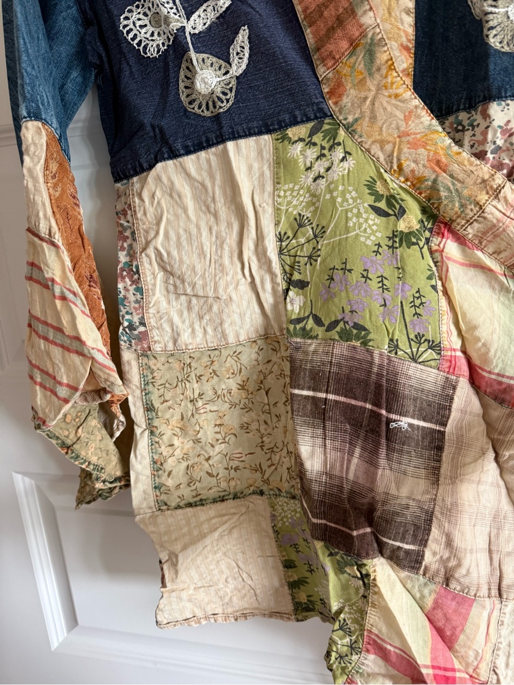 Young Threads Patchwork Embroidered Boho Kimono NWT M - Picture 5 of 12